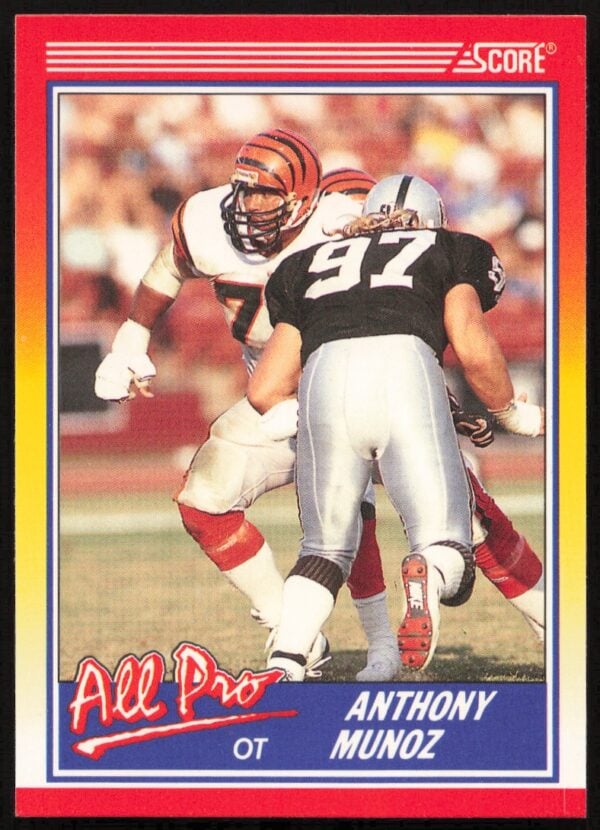 1990 Score Anthony Munoz #587 (Front)