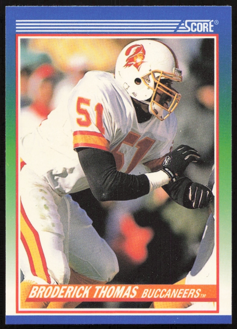 1990 Score Broderick Thomas #411 (Front)