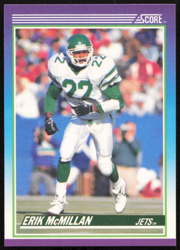 1990 Score Erik McMillan #117 (Front)