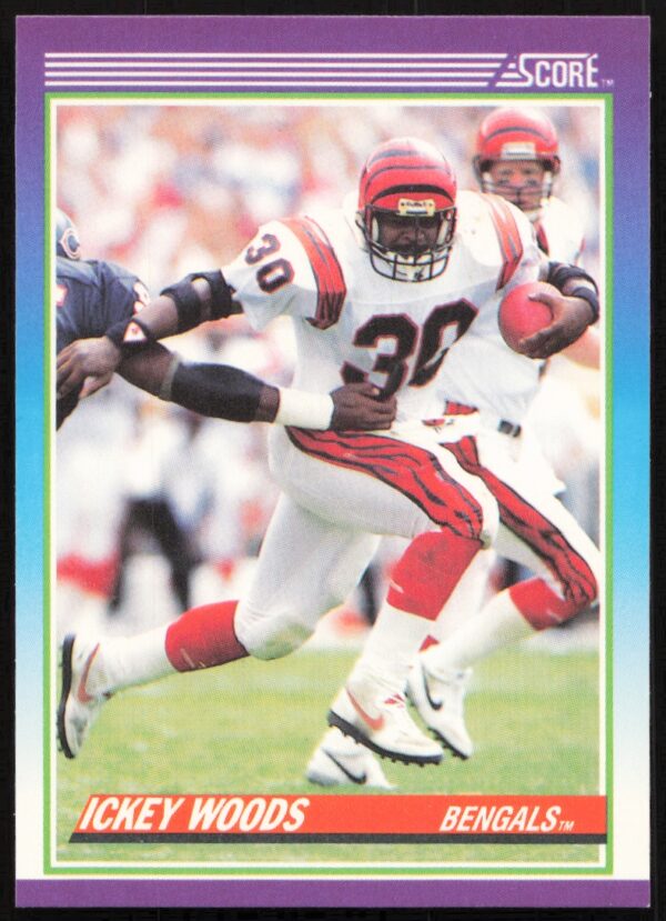 1990 Score Ickey Woods #130 (Front)