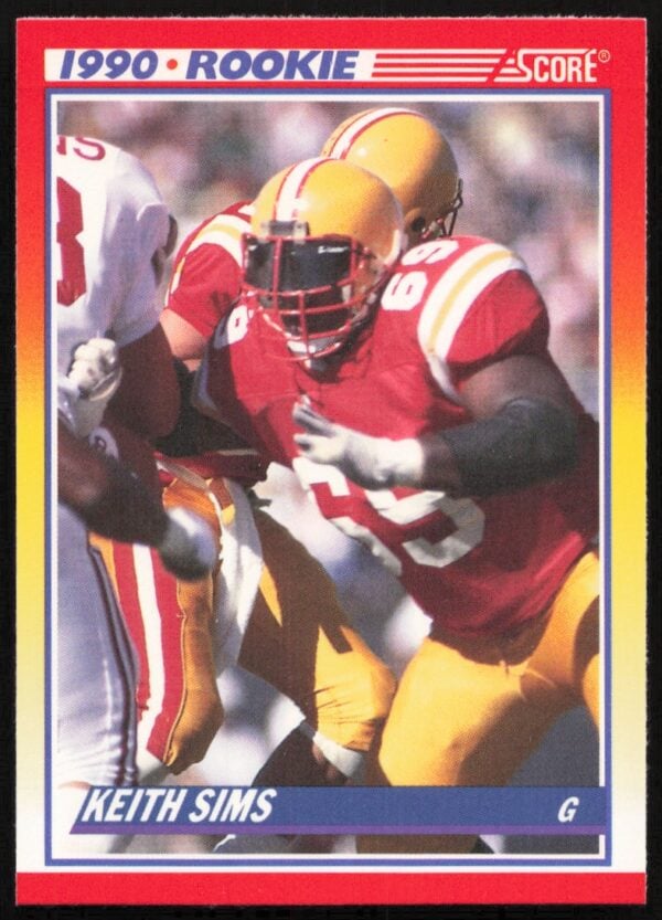 1990 Score Keith Sims #648 (Front)