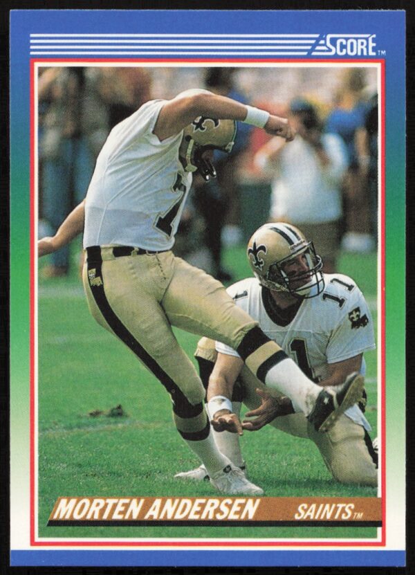 1990 Score Morten Andersen #108 (Front)