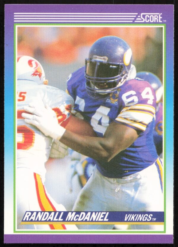 1990 Score Randall McDaniel #164 (Front)