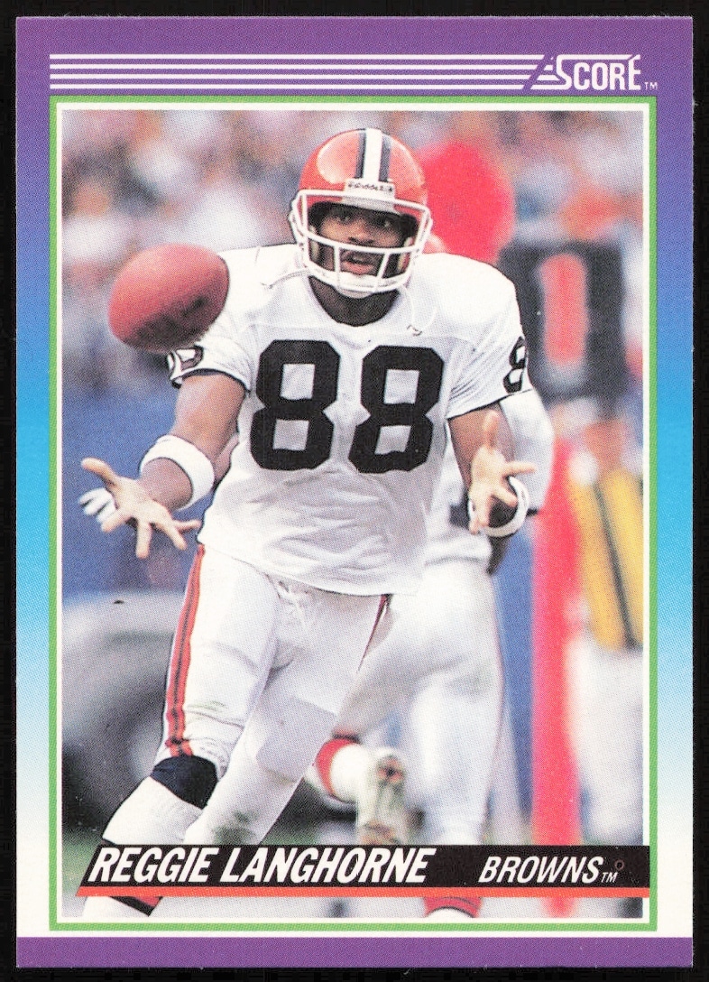 1990 Score Reggie Langhorne #186 (Front)