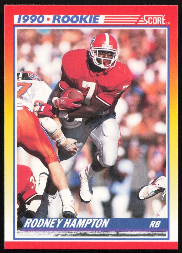 1990 Score Rodney Hampton #307 (Front)