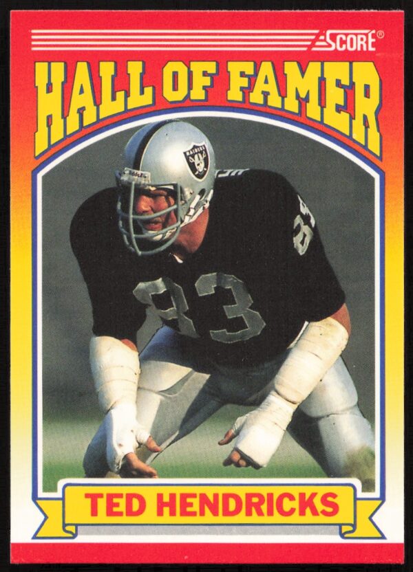 1990 Score Ted Hendricks #599 (Front)