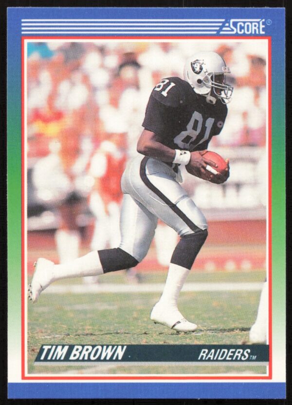 1990 Score Tim Brown #373 (Front)