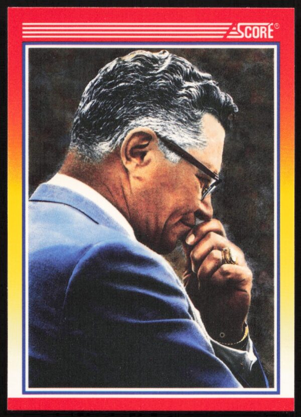 1990 Score Vince Lombardi (Error on Back - Disciplinarian Misspelled) #603 (Front)