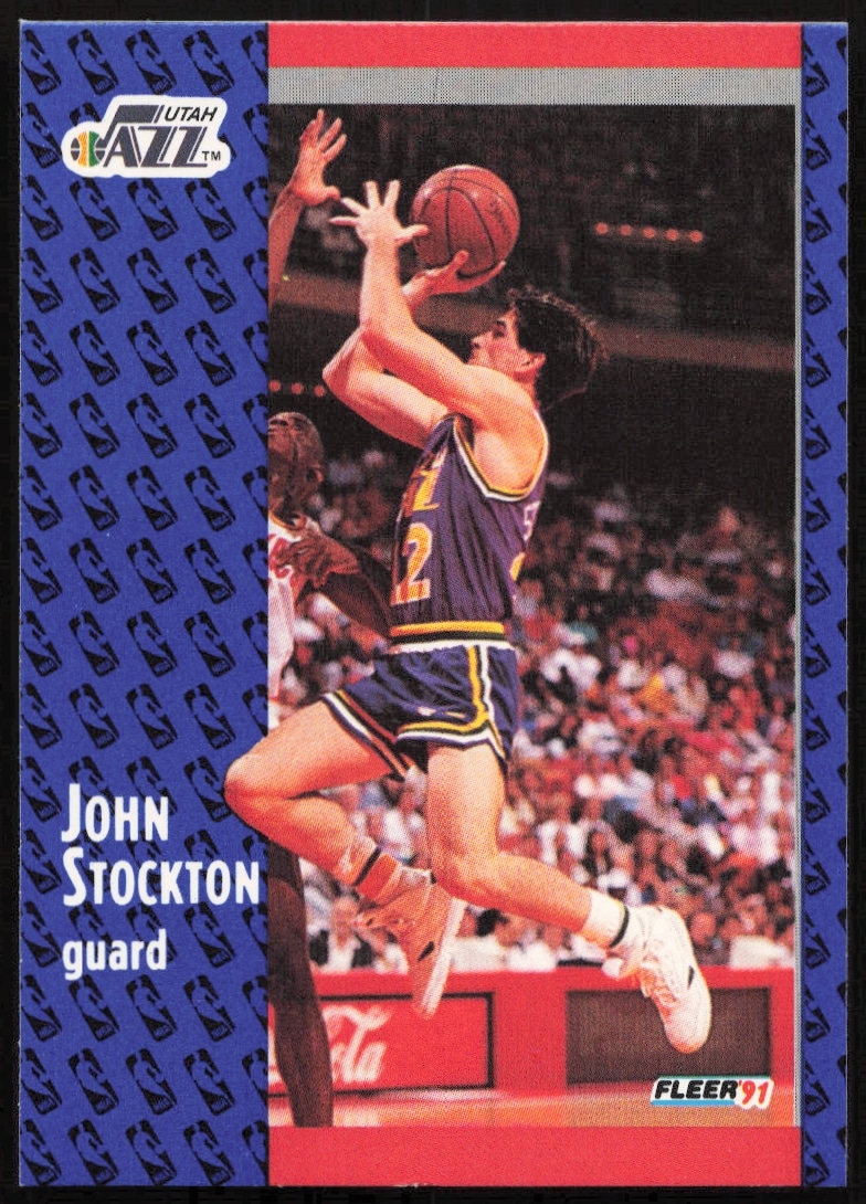 1991 Fleer John Stockton #203 (Front)