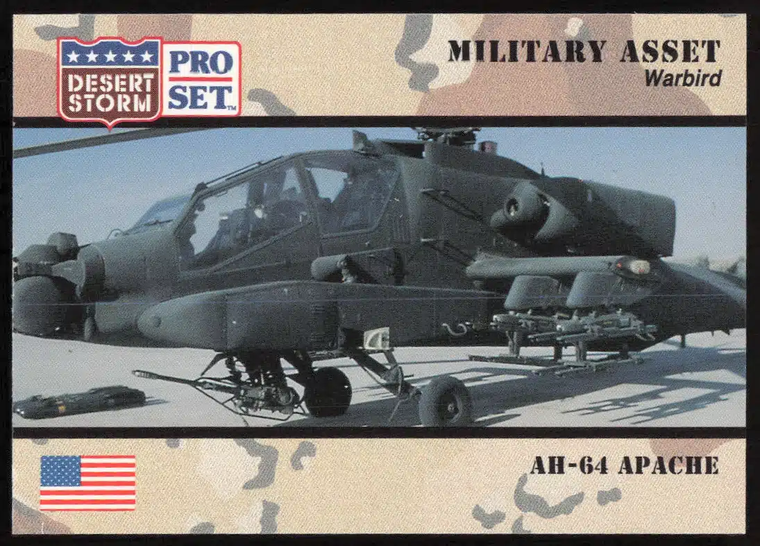 1991 Pro Set Desert Storm AH-64 Apache #239 (Front)