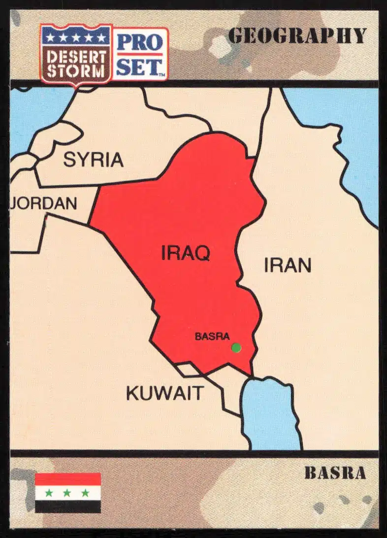 1991 Pro Set Desert Storm Basra #8 (Front)