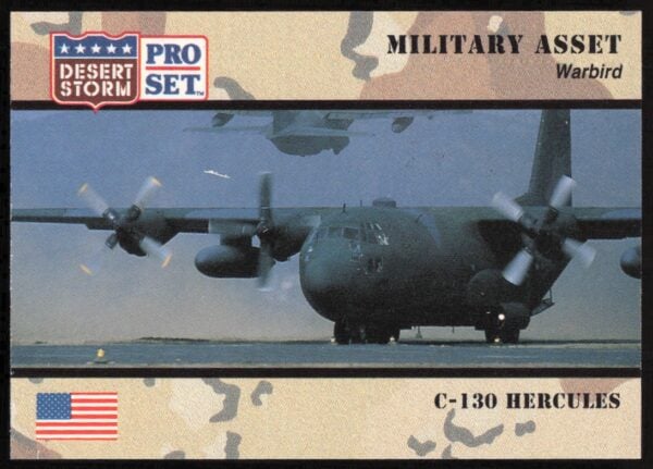 1991 Pro Set Desert Storm C-130 Hercules #142 (Front)