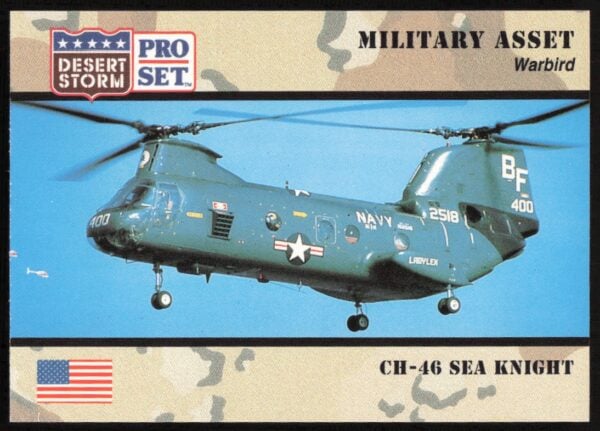 1991 Pro Set Desert Storm CH-46 Sea Knight #244 (Front)