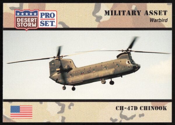 1991 Pro Set Desert Storm CH-47D Chinnok #245 (Front)