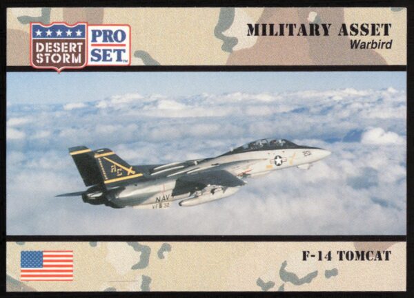 1991 Pro Set Desert Storm F-14 Tomcat #221 (Front)