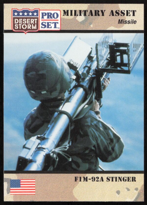 1991 Pro Set Desert Storm FIM-92A Stinger #212 (Front)