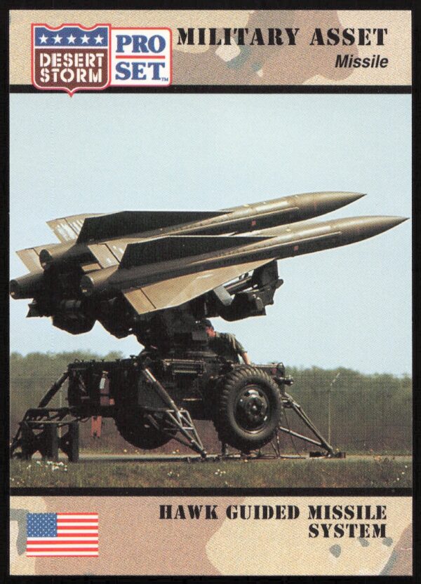 1991 Pro Set Desert Storm Hawk Guided Missile System #213 (Front)