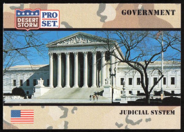 1991 Pro Set Desert Storm Judicial System #107 (Front)