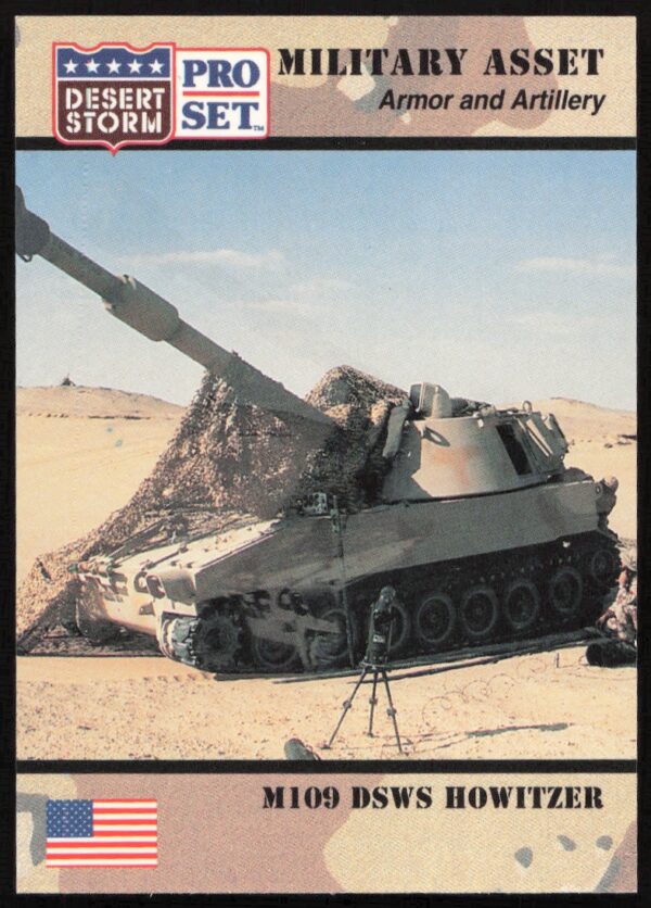 1991 Pro Set Desert Storm M109 DSWS Howitzer #205 (Front)