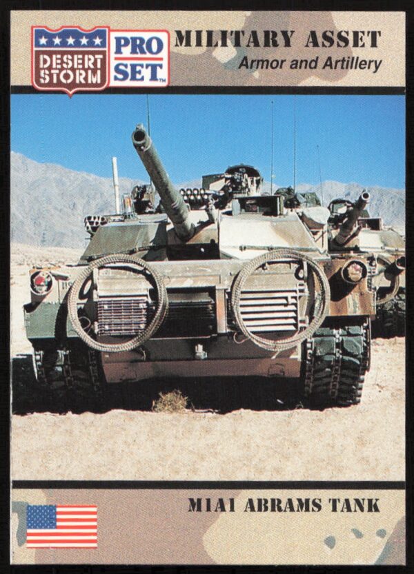 1991 Pro Set Desert Storm M1A1 Abrams Tank #209 (Front)