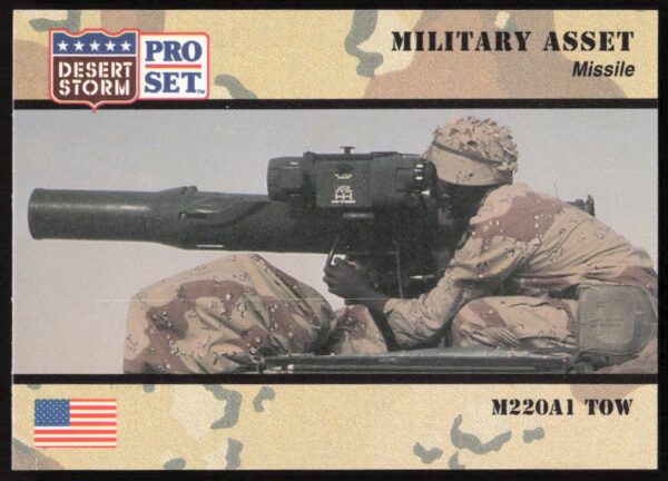 1991 Pro Set Desert Storm M220A1 Tow #219 (Front)