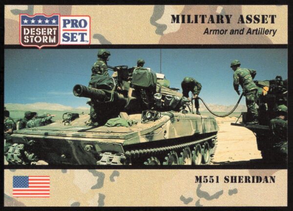 1991 Pro Set Desert Storm M551 Sheridan #210 (Front)