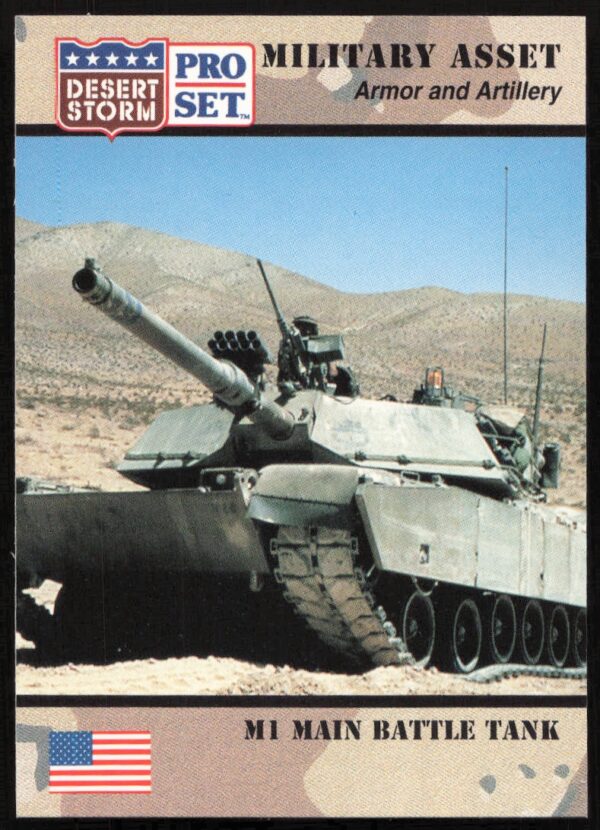 1991 Pro Set Desert Storm MI Main Battle Tank #208 (Front)