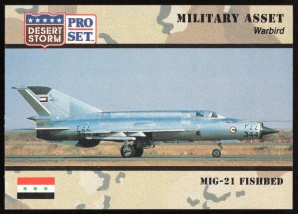 1991 Pro Set Desert Storm MIG-21 Fishbed #227 (Front)