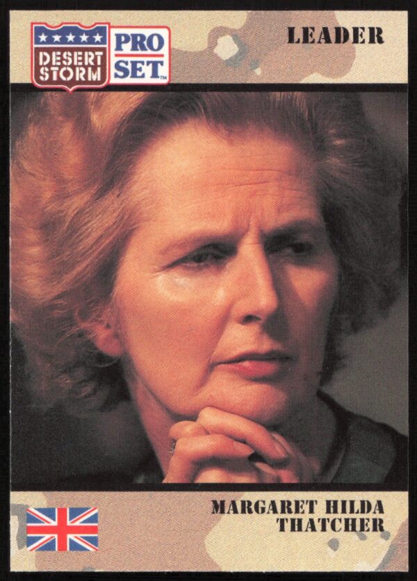 1991 Pro Set Desert Storm Margaret Hilda Thatcher #84 (Front)