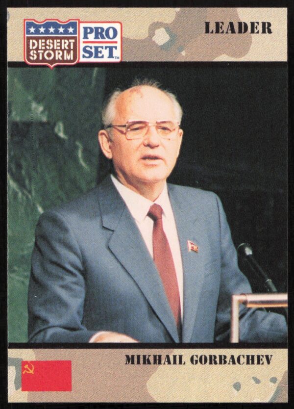 1991 Pro Set Desert Storm Mikhail Gorbachev #74 (Front)