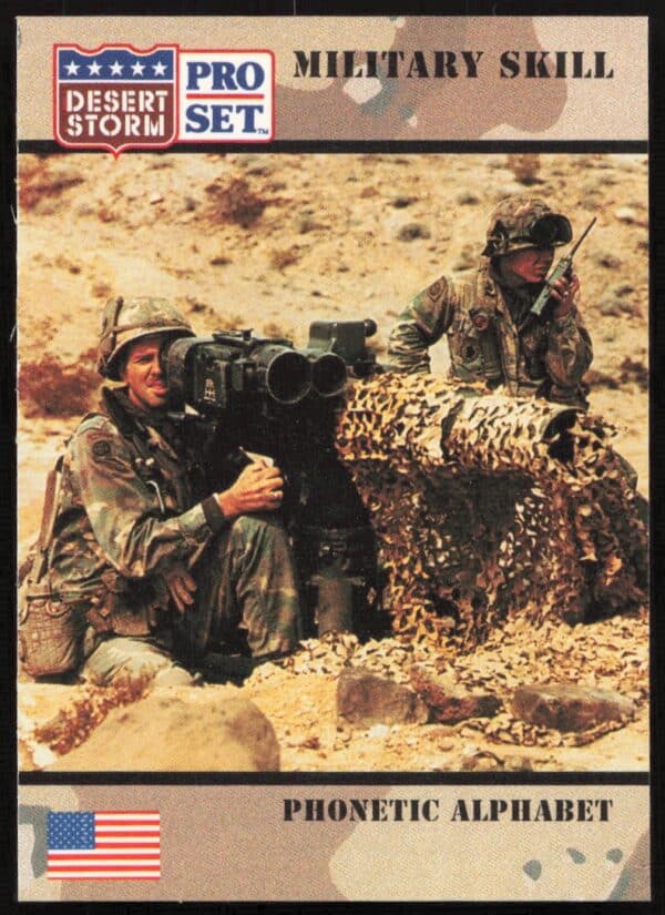 1991 Pro Set Desert Storm Phonetic Alphabet #171 (Front)