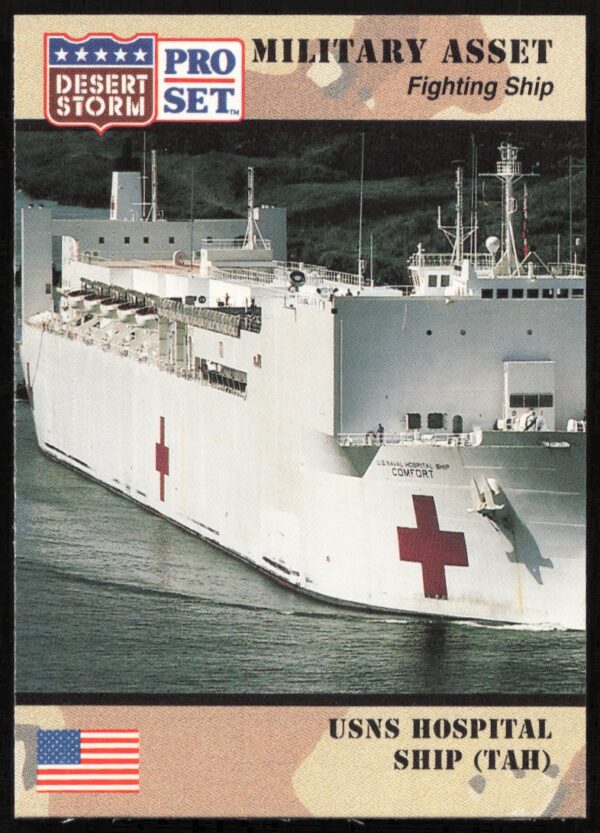 1991 Pro Set Desert Storm USNS Hospital Ship (TAH) #190 (Front)