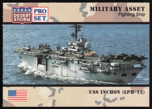 1991 Pro Set Desert Storm USS Inchon (LPH-12) #179 (Front)