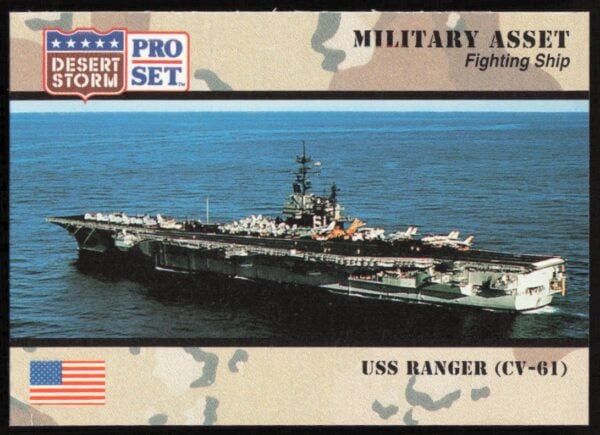 1991 Pro Set Desert Storm USS Ranger (CV-61) #185 (Front)