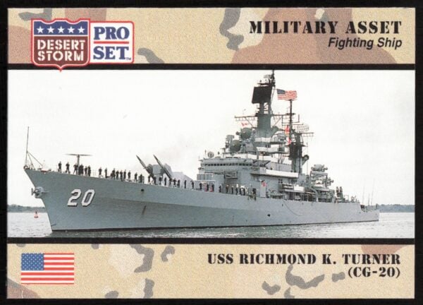 1991 Pro Set Desert Storm USS Richmond K. Turner (CG-20) #186 (Front)