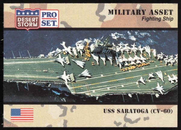 1991 Pro Set Desert Storm USS Saratoga (CV-60) #184 (Front)