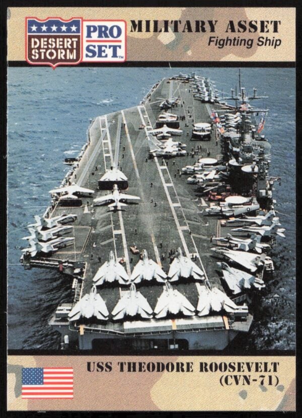 1991 Pro Set Desert Storm USS Theodore Roosevelt #183 (Front)