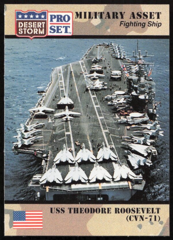 1991 Pro Set Desert Storm USS Theodore Roosevelt (CVN-71) #183 (Front)