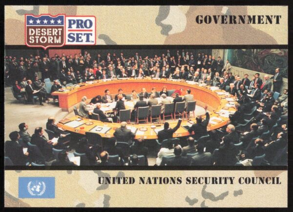 1991 Pro Set Desert Storm United Nations Security Council #100 (Front)