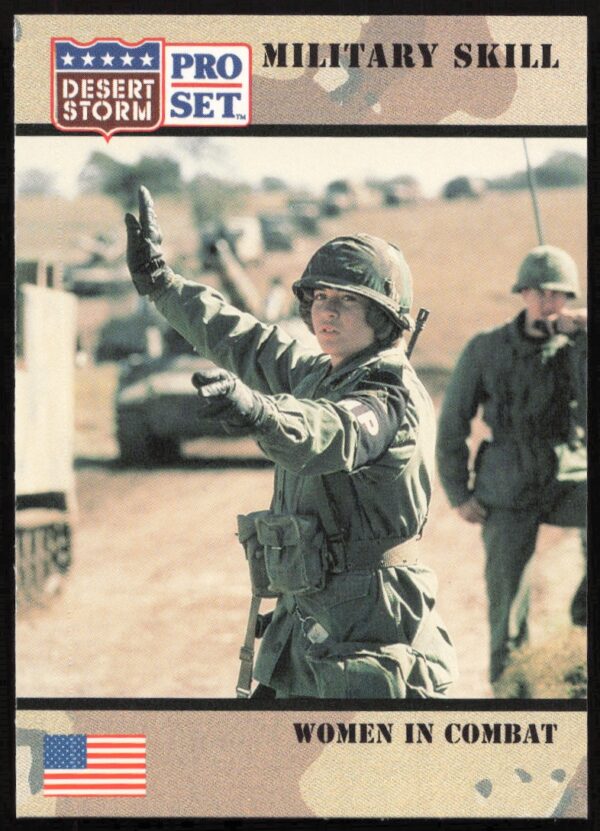 1991 Pro Set Desert Storm Women In Combat #166 (Front)