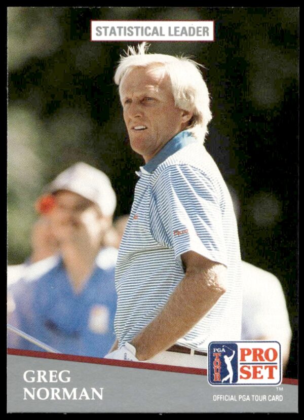 1991 Pro Set PGA Tour Greg Norman Statistical Leader #276 (Front)