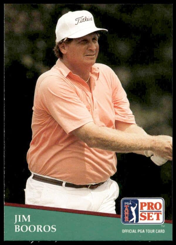 1991 Pro Set PGA Tour Jim Booros #185 (Front)