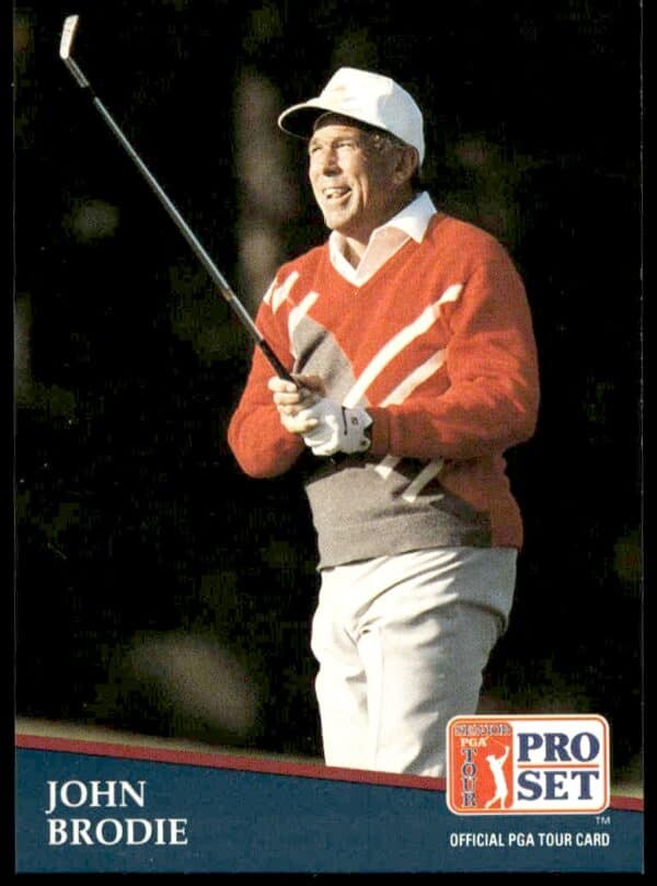 1991 Pro Set PGA Tour John Brodie #256 (Front)