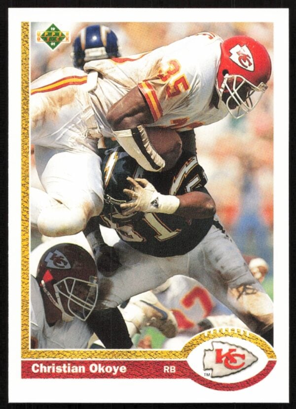 1991 Upper Deck Christian Okoye #176 (Front)