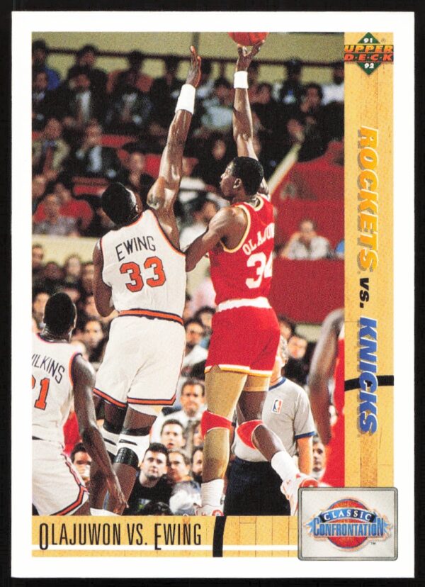 1991 Upper Deck Hakeem Olajuwon / Patrick Ewing #33 (Front)