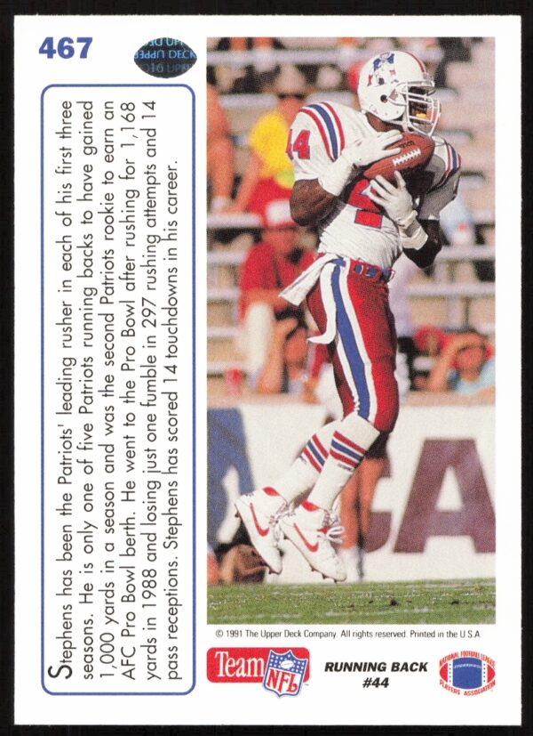 1991 Upper Deck John Stephens #467 (Back)