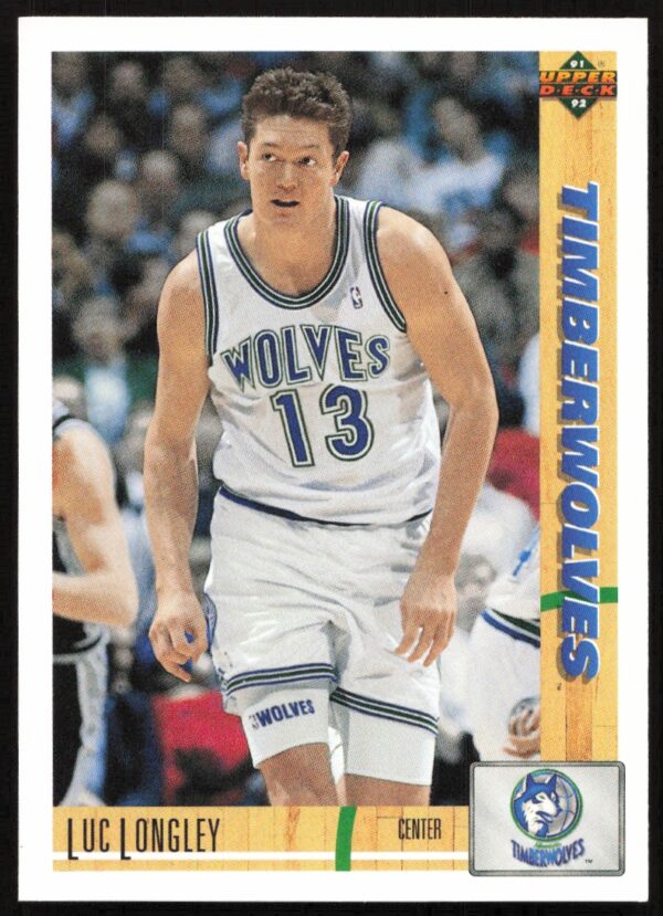 1991 Upper Deck Luc Longley #491 (Front)