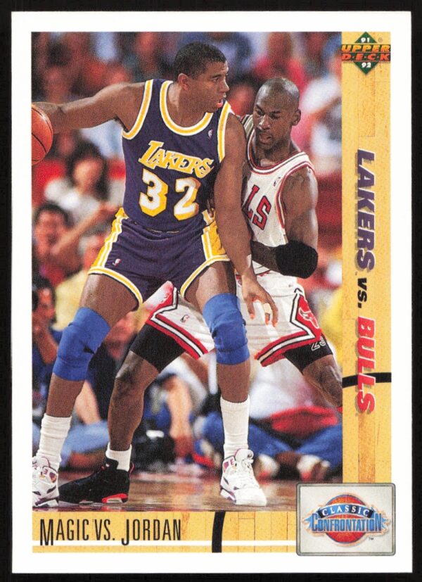 1991 Upper Deck Magic Johnson / Michael Jordan #34 (Front)