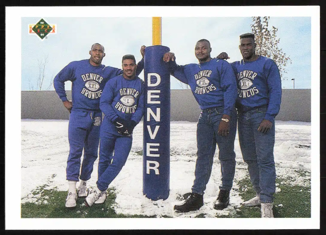 1991 Upper Deck Mike Croel / Greg Lewis / Keith Traylor / Kenny Walker RF