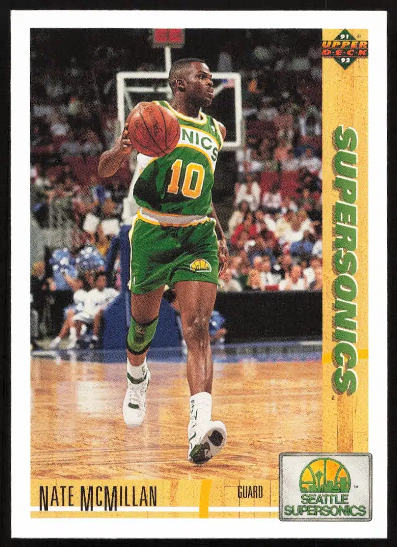 1991 Upper Deck Nate McMillan #186 (Front)